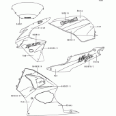 Схема вузла: Decals(red/ebony/vioret) для Kawasaki ZX600 Ninja ZX-6R