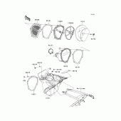 Схема узла: Воздушный фильтр для Kawasaki KX450 KX450F
