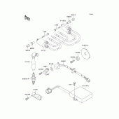 Схема узла: Система зажигания для Kawasaki ZX1100 Ninja ZX-11