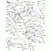 Схема узла: Облицовочные элементы для Kawasaki ZR750 Z750S