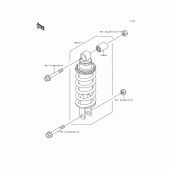 Схема узла: Амортизатор задний для Kawasaki ZX600 Ninja ZX-6