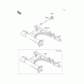 Схема вузла: Задній важіль (Маятник) для Kawasaki VN1500 Vulcan 1500 Classic