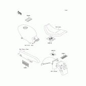 Схема вузла: Інформаційні наклейки для Kawasaki EX500 GPZ500