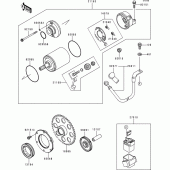 Схема вузла: Starter motor для Kawasaki ZX900 Ninja ZX-9R