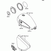 Схема вузла: Наклейки для Kawasaki VN750 VN750 Twin