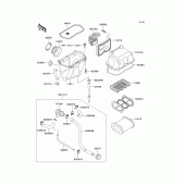 Схема вузла: Повітряний фільтр Kawasaki KLE500