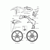 Схема вузла: Decals(Green) для Kawasaki ZR1000 Z1000 ABS