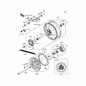 Схема узла: Ступица заднего колеса для Kawasaki VN900 Vulcan 900 Custom