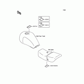 Схема вузла: Інформаційні наклейки для Kawasaki ZR750 Zephyr