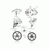 Схема вузла: Decals(Orange) для Kawasaki ZR800 Z800 ABS