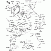 Схема вузла: Радіатор (1/2) для Kawasaki ZG1000 1000GTR