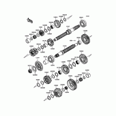 Схема вузла: Трансмісія для Kawasaki ZR1000 Z1000 ABS