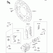 Схема вузла: Переднє гальмо для Kawasaki VN900 Vulcan 900 Custom