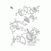 Схема вузла: Кришка двигуна для Kawasaki ZR400 Zephyr X