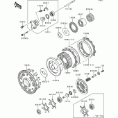 Схема вузла: Зчеплення для Kawasaki ZR1100 Zephyr 1100