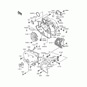 Схема вузла: Кришка двигуна (BJ250F-035904‾) для Kawasaki BJ250 250TR