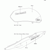 Схема вузла: Decals(blue) для Kawasaki ZR750 ZR-7
