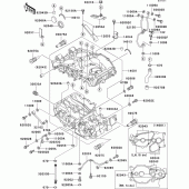 Схема узла: Картер двигателя (1/2) для Kawasaki ER500 ER-5