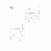 Схема вузла: Side covers для Kawasaki KX125