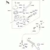 Схема вузла: Передній гальмівний циліндр для Kawasaki VN800 Vulcan 800 Classic