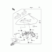 Схема узла: Заглушка сиденья (Опция) для Kawasaki ER650 ER-6N ABS