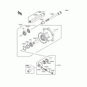 Схема узла: Ступица переднего колеса для Kawasaki BJ250 250TR
