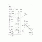 Схема узла: Задний тормозной цилиндр для Kawasaki ZG1200 Voyager XII