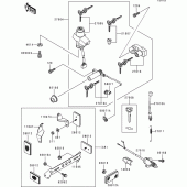 Схема вузла: Ignition switch(zr1100-a3/a4) для Kawasaki ZR1100 Zephyr 1100