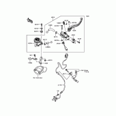 Схема вузла: Передній гальмівний циліндр Kawasaki ZX1400 Ninja ZX-14R ABS