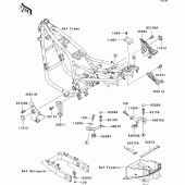 Схема вузла: Кріплення двигуна для Kawasaki ZR750 ZR-7S