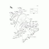 Схема вузла: Облицювальні елементи Kawasaki VN900 Vulcan 900 Classic LT