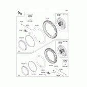 Схема узла: Шины для Kawasaki KX250/ KX252 KX250F