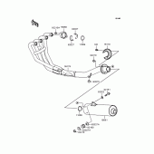 Схема узла: Выхлопная система для Kawasaki ZR750 ZR-7S