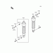 Схема узла: Подвеска/амортизатор для Kawasaki EL250 Eliminator 250LX