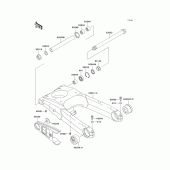 Схема вузла: Задній важіль (Маятник) для Kawasaki ZX1100 Ninja ZX-11