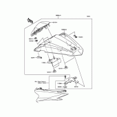 Схема вузла: Заглушка сидіння (Опція) для Kawasaki EX300 Ninja 300 ABS