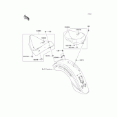 Схема вузла: Сидіння для Kawasaki VN1600 Vulcan 1600 Nomad