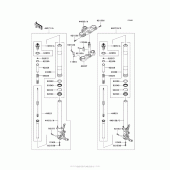 Схема узла: Вилка передней оси для Kawasaki ZX1400 Ninja ZX-14R ABS
