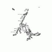 Схема вузла: Рульова колонка для Kawasaki EX400 Ninja 400R