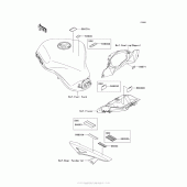 Схема узла: Информационные наклейки для Kawasaki ZX1000 Ninja 1000 ABS
