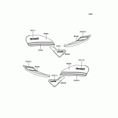 Схема вузла: Наклейки (Black; ZR400-G8) для Kawasaki ZR400 Zephyr X