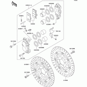 Схема узла: Передний тормоз для Kawasaki ZX600 ZZ-R600