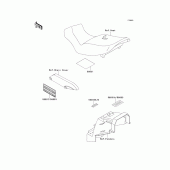 Схема вузла: Інформаційні наклейки для Kawasaki EX250 ZZR250