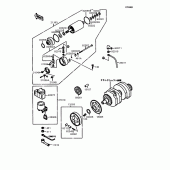 Схема узла: Стартер электрический & Привод стартера для Kawasaki EL250 Eliminator 250LX
