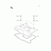 Схема вузла: Клапанна кришка Kawasaki KL650 KLR650