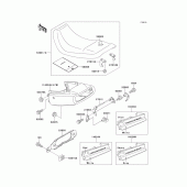 Схема вузла: Сидіння (1/2) для Kawasaki EX500 GPZ500