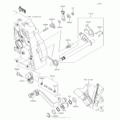 Схема узла: Переключатель передач для Kawasaki KLX140 KLX140