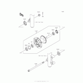 Схема вузла: Ступиця переднього колеса для Kawasaki KLX140 KLX140L