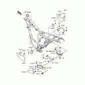Схема узла: Крепление двигателя для Kawasaki KL250 KL250 Super Sherpa