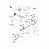 Схема узла: Воздушный фильтр для Kawasaki KLX125 D-Tracker